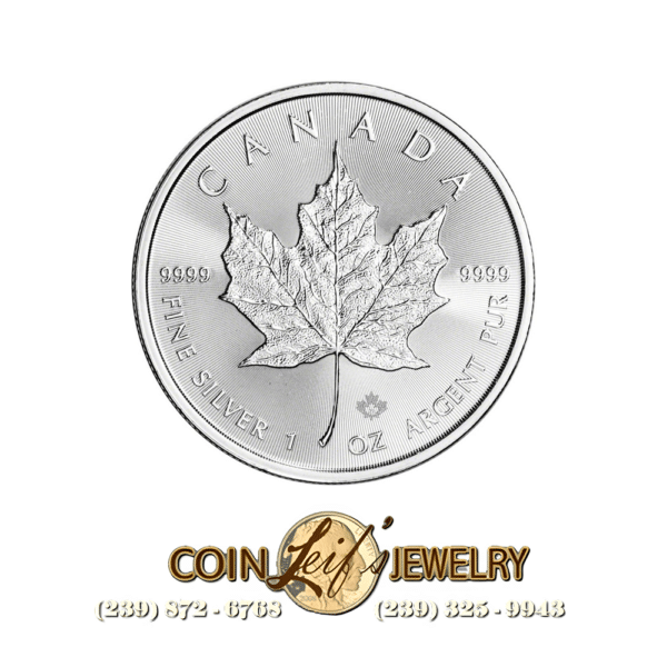 1oz Canadian Silver Maple Leaf Coin - Random Year